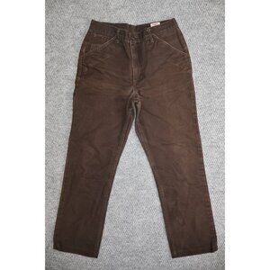Left Field NYC Mount Vernon Mills Duck Canvas Work Pants Brown USA 30x29